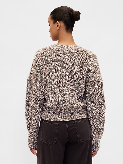 kurzer cardigan aus baumwollmischgewebe