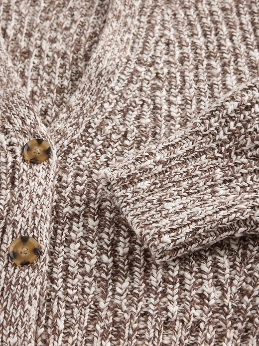 kurzer cardigan aus baumwollmischgewebe