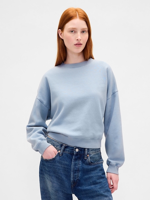vintagesoft keil-sweatshirt mit rundhalsausschnitt