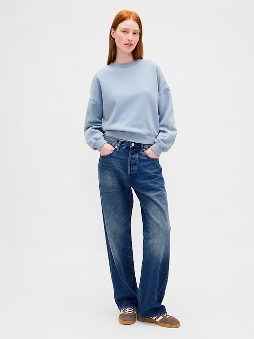 vintagesoft keil-sweatshirt mit rundhalsausschnitt