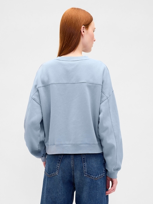 vintagesoft keil-sweatshirt mit rundhalsausschnitt