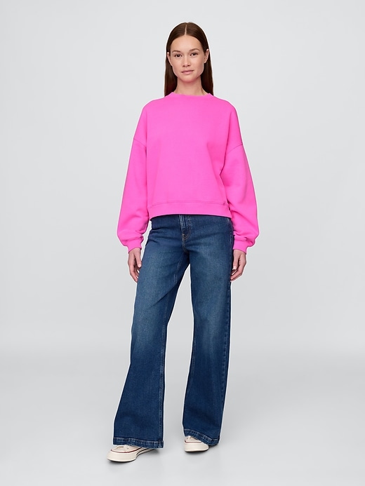 vintagesoft keil-sweatshirt mit rundhalsausschnitt