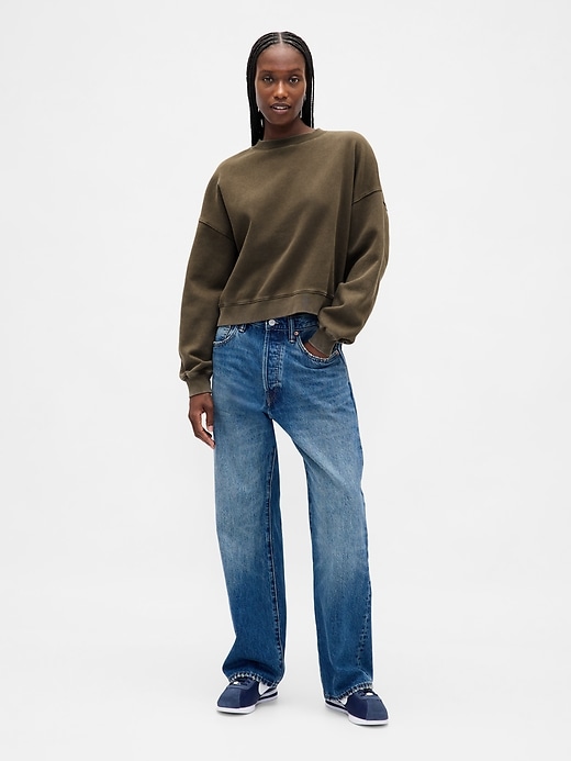 vintagesoft keil-sweatshirt mit rundhalsausschnitt