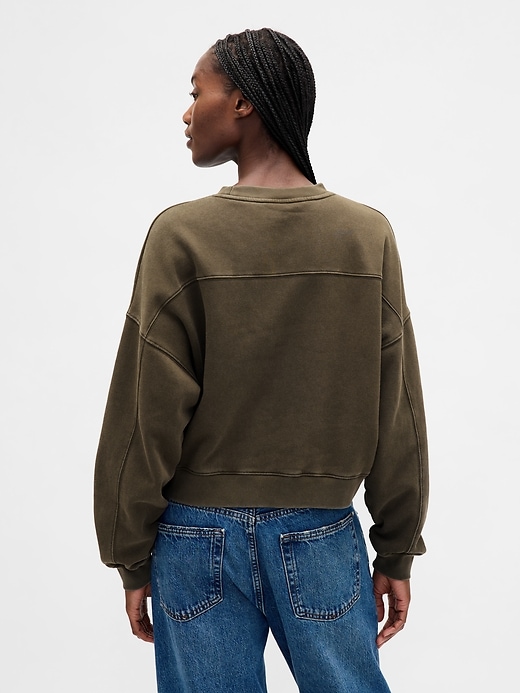vintagesoft keil-sweatshirt mit rundhalsausschnitt