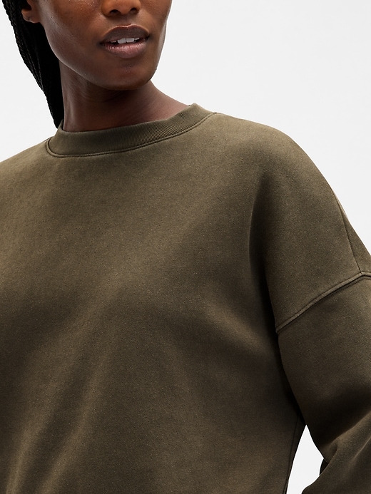 vintagesoft keil-sweatshirt mit rundhalsausschnitt