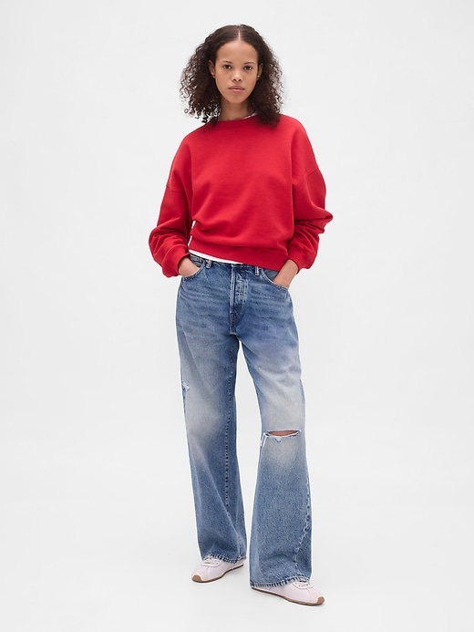 vintagesoft keil-sweatshirt mit rundhalsausschnitt