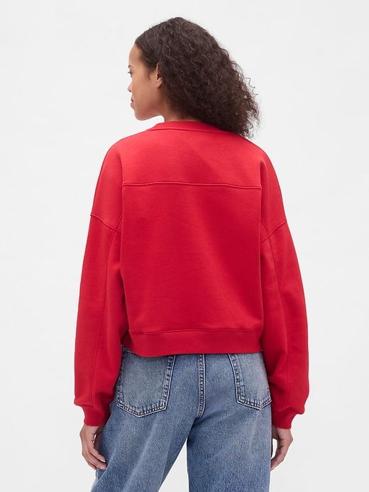vintagesoft keil-sweatshirt mit rundhalsausschnitt