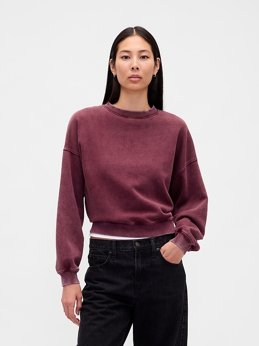 vintagesoft keil-sweatshirt mit rundhalsausschnitt