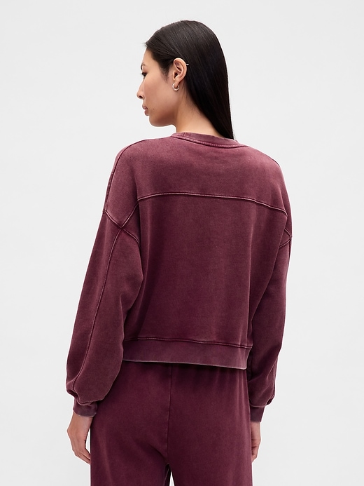 vintagesoft keil-sweatshirt mit rundhalsausschnitt