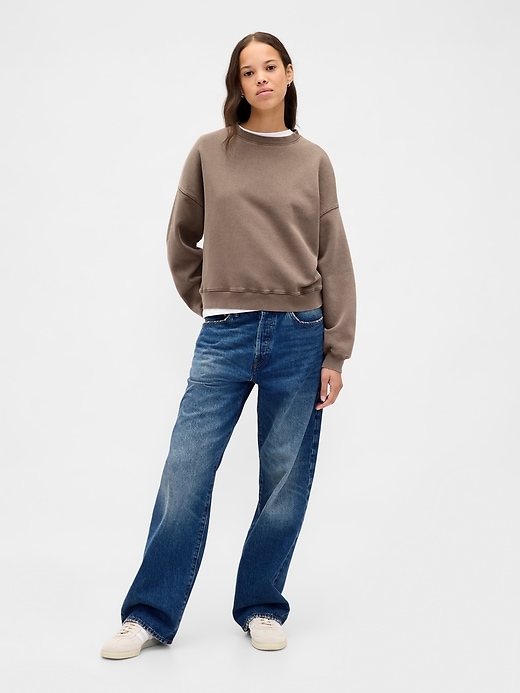 vintagesoft keil-sweatshirt mit rundhalsausschnitt