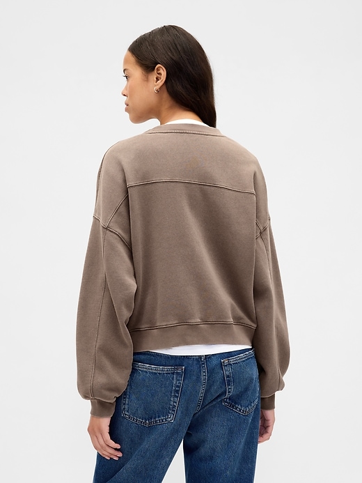 vintagesoft keil-sweatshirt mit rundhalsausschnitt