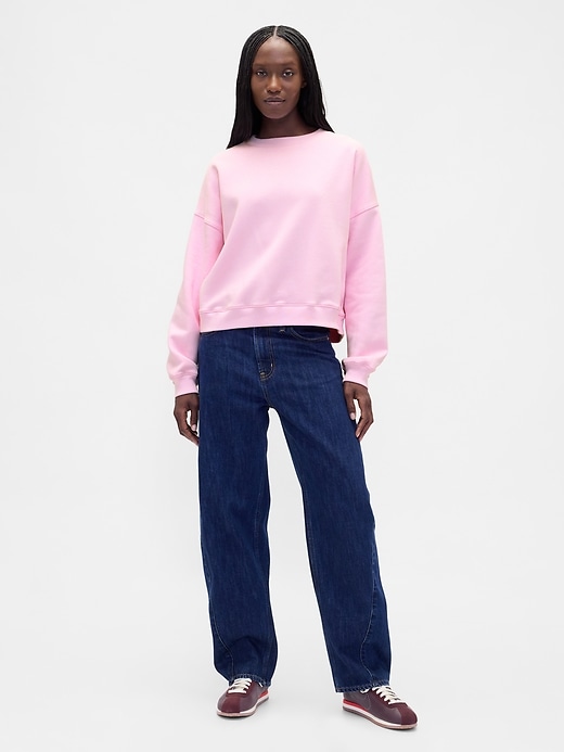 vintagesoft keil-sweatshirt mit rundhalsausschnitt