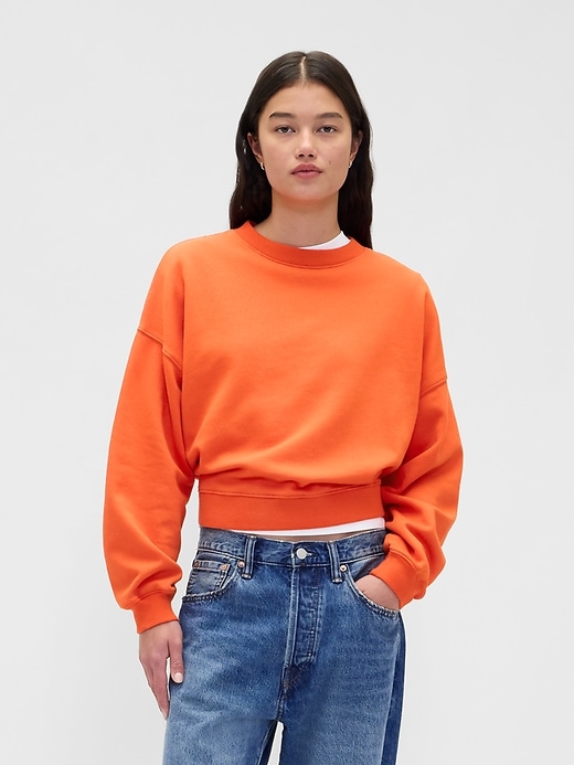 vintagesoft keil-sweatshirt mit rundhalsausschnitt