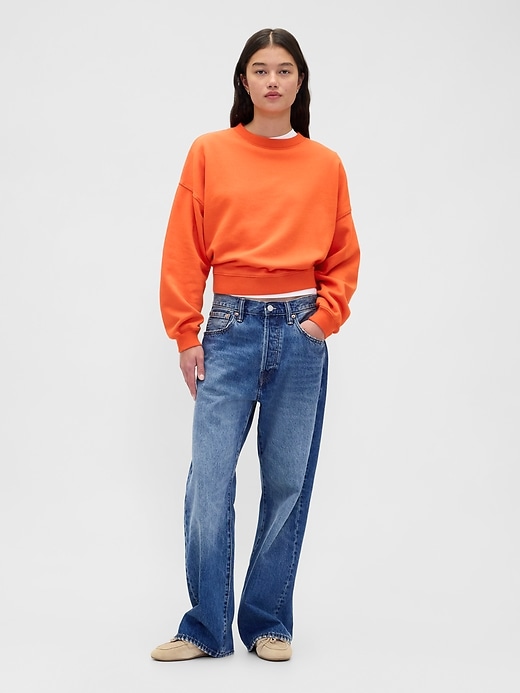 vintagesoft keil-sweatshirt mit rundhalsausschnitt