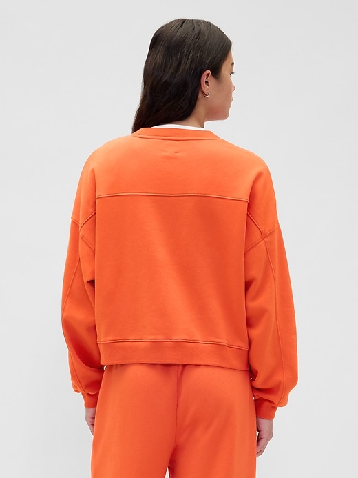 vintagesoft keil-sweatshirt mit rundhalsausschnitt