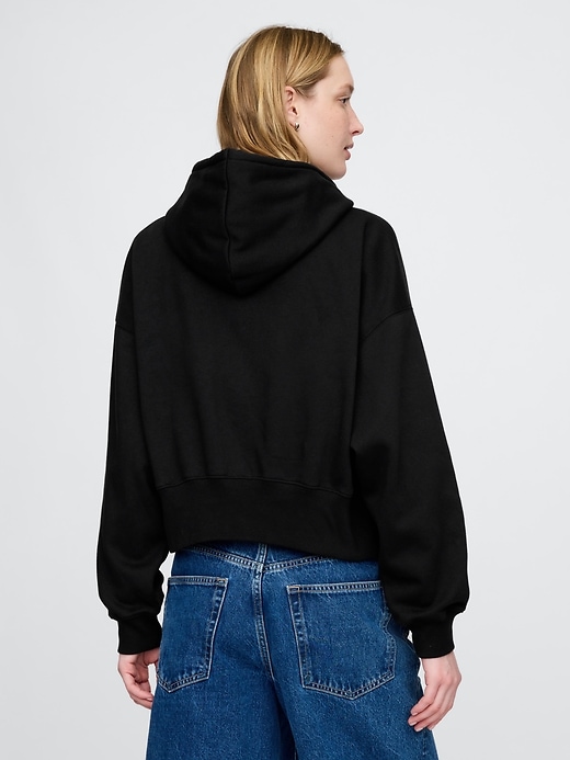 vintagesoft keil-hoodie mit durchgehendem reißverschluss