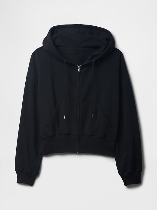 vintagesoft keil-hoodie mit durchgehendem reißverschluss