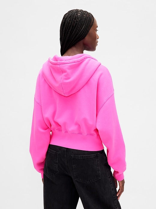 vintagesoft keil-hoodie mit durchgehendem reißverschluss