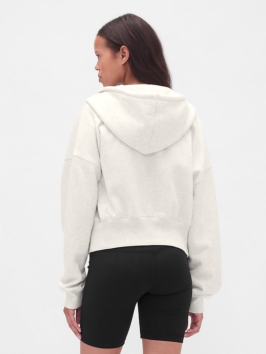 vintagesoft keil-hoodie mit durchgehendem reißverschluss