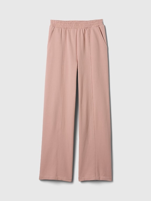 schwere gerade geschnittene jogginghose aus french terry mit naht