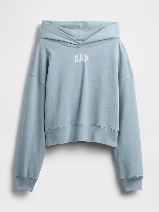 french terry americana cropped hoodie