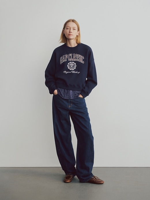 vintagesoft logo wedge sweatshirt
