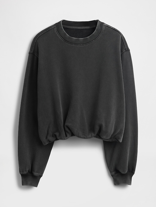 schweres french-terry-sweatshirt mit blasenmuster