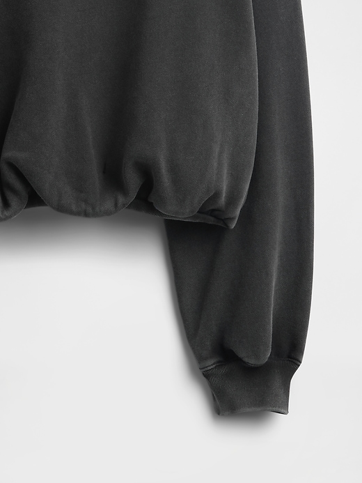 schweres french-terry-sweatshirt mit blasenmuster