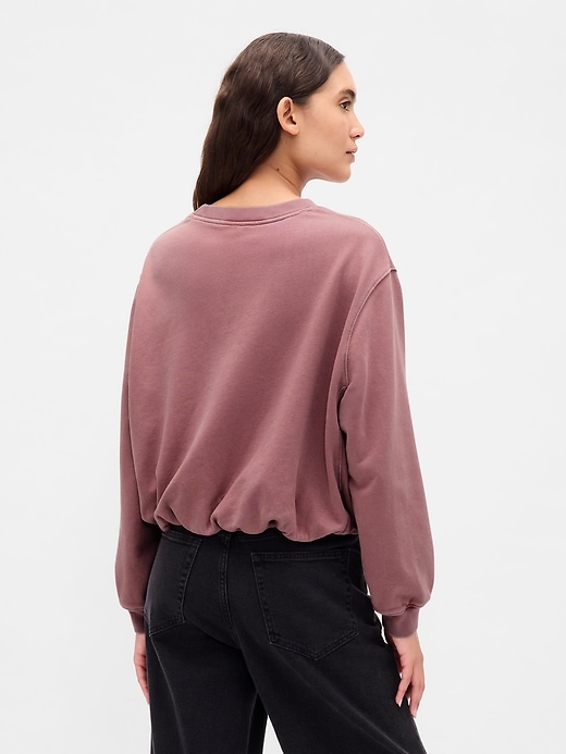schweres french-terry-sweatshirt mit blasenmuster