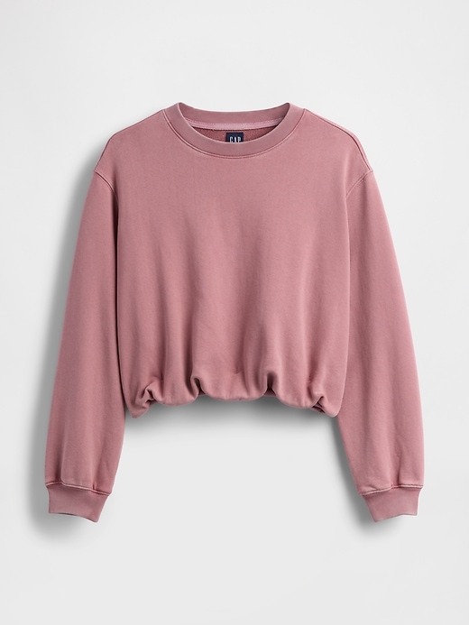 schweres french-terry-sweatshirt mit blasenmuster