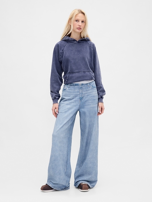bedruckte strick-baggy-jeans