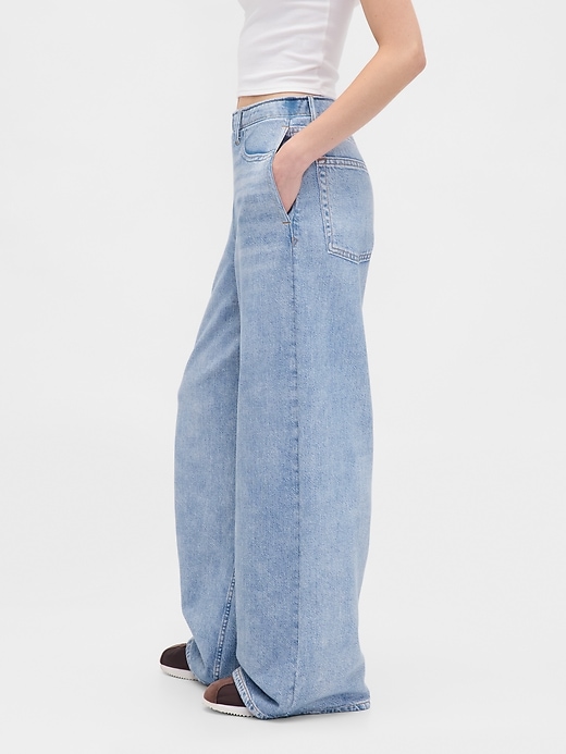 bedruckte strick-baggy-jeans