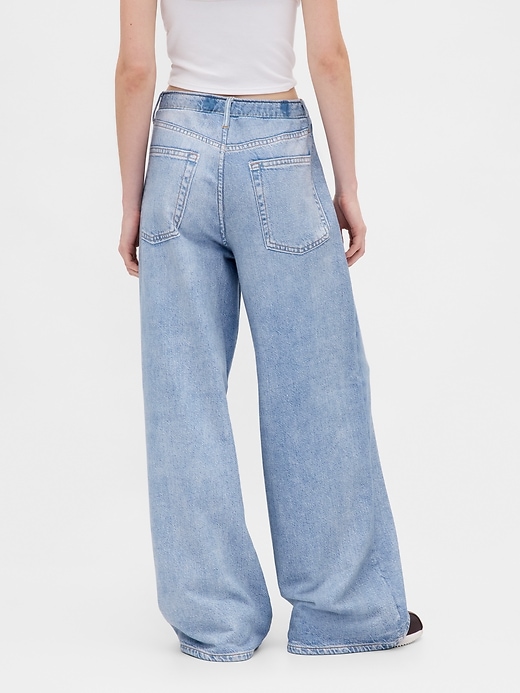 bedruckte strick-baggy-jeans