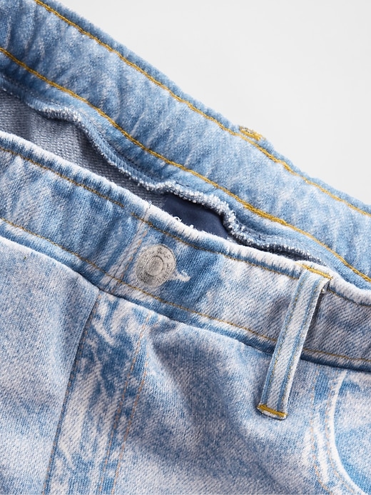 bedruckte strick-baggy-jeans