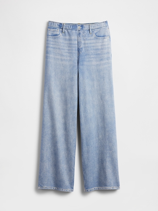 bedruckte strick-baggy-jeans