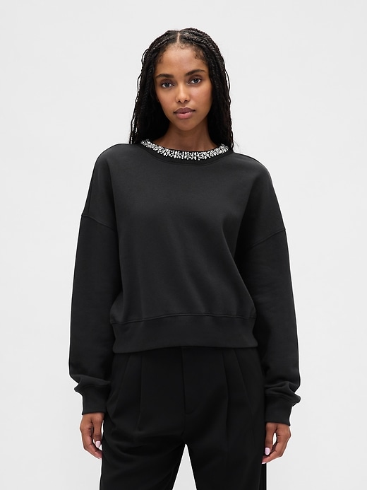 vintagesoft kurzarm-sweatshirt mit rundhalsausschnitt