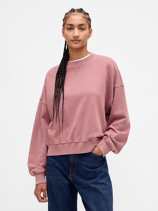 schweres übergroßes french-terry-sweatshirt