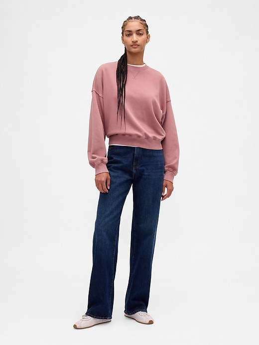 schweres übergroßes french-terry-sweatshirt