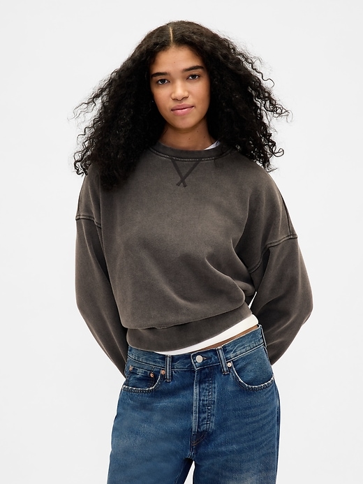 schweres übergroßes french-terry-sweatshirt