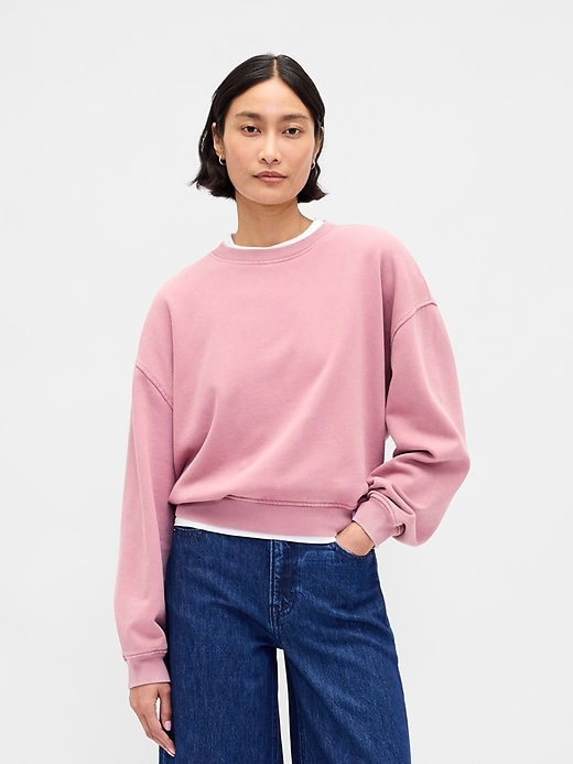 oversize-sweatshirt aus schwerem french terry
