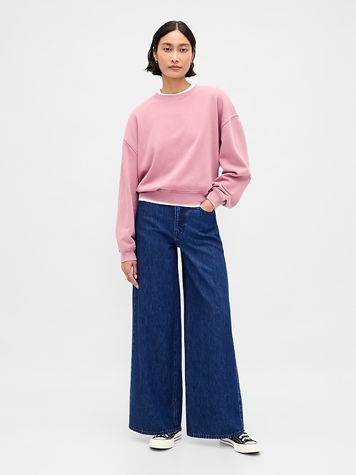 oversize-sweatshirt aus schwerem french terry