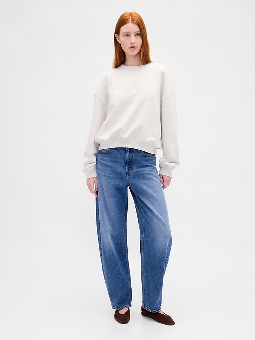 oversize-sweatshirt aus schwerem french terry