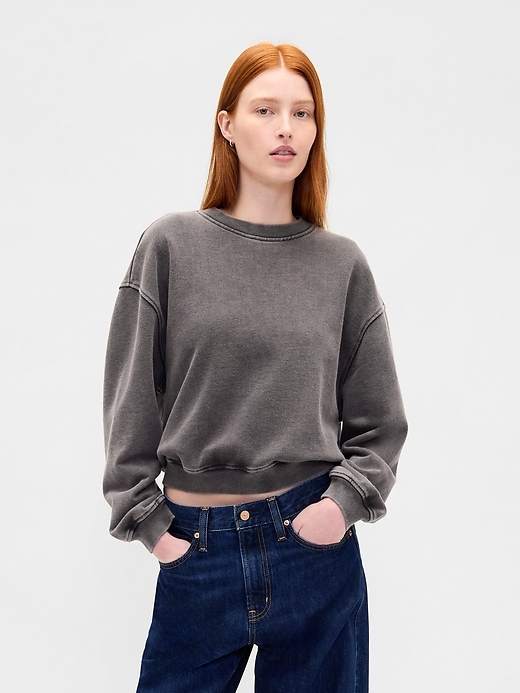 oversize-sweatshirt aus schwerem french terry