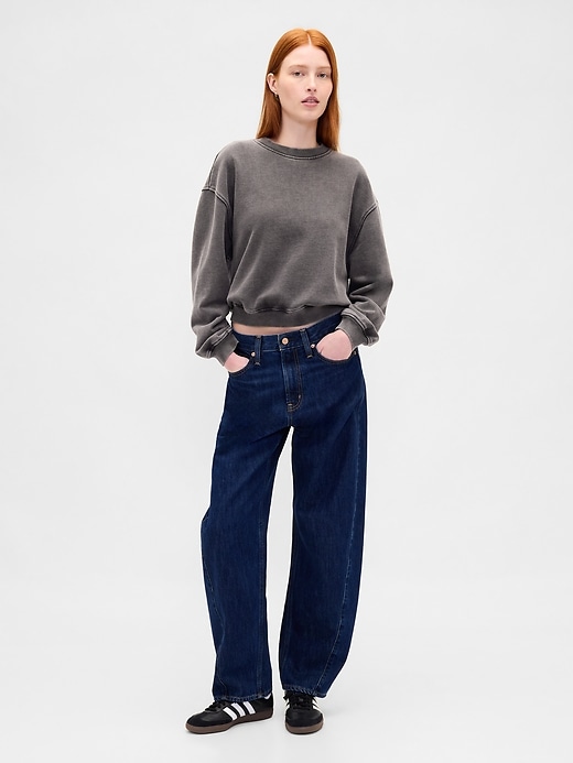 oversize-sweatshirt aus schwerem french terry