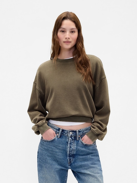 oversize-sweatshirt aus schwerem french terry