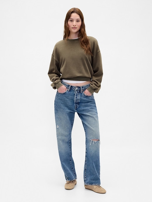 oversize-sweatshirt aus schwerem french terry