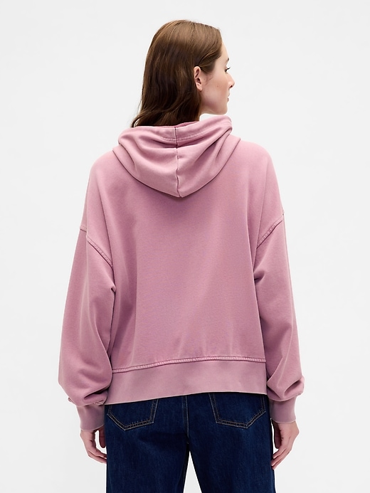 oversize-kapuzenpullover aus schwerem french terry mit reißverschluss