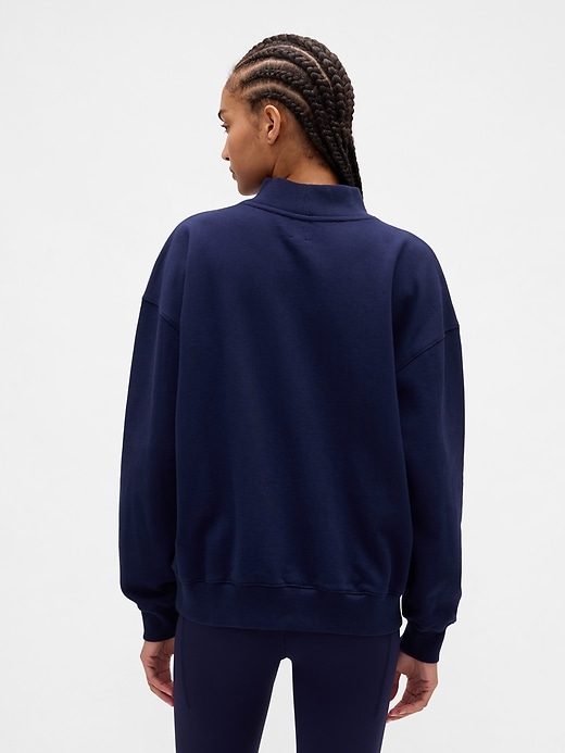 oversize-sweatshirt mit stehkragen und logo aus schwerem french terry – ein echter hingucker