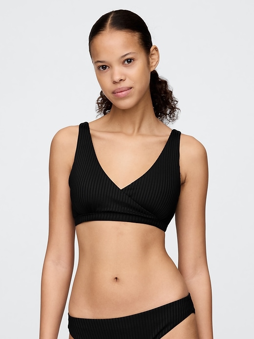 bikini-oberteil mit rippen