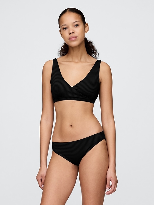 bikini-oberteil mit rippen